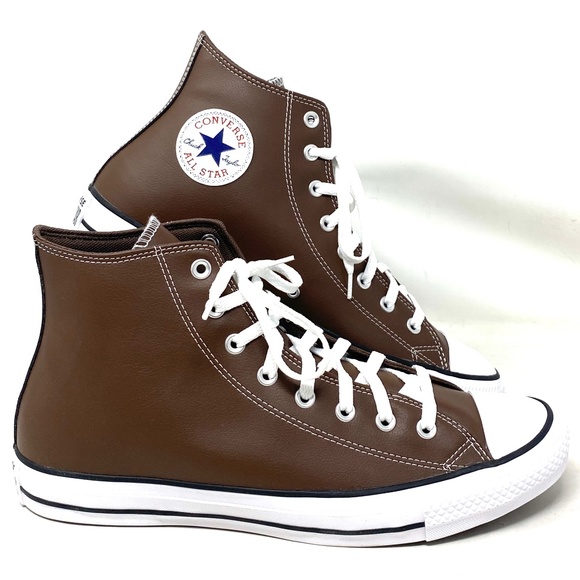 Converse Shoes - Converse Chuck Taylor High Leather Brown Casual Shoes Women's Sneakers 172697C